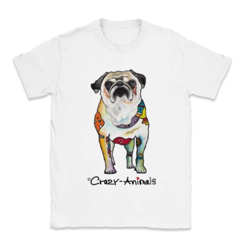 Lustige T-Shirts von Crazy-Animals, frech, witzig, bunt, "Mops Sofie"
