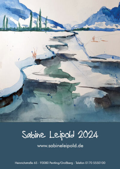 Kunstkalender 2024, Titelbild, Aquarelle von Sabine Leipold