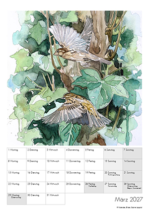 Kunstkalender 2027 Aquarell Sabine Leipold