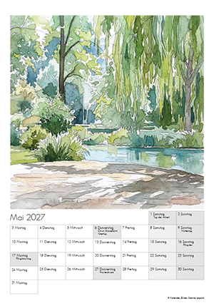 Kunstkalender 2027 Aquarell Sabine Leipold