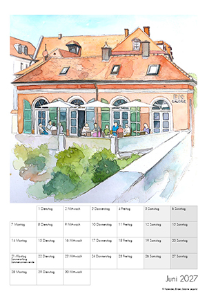 Kunstkalender 2027 Aquarell Sabine Leipold