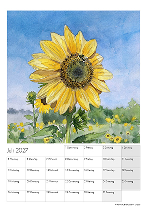 Kunstkalender 2027 Aquarell Sabine Leipold